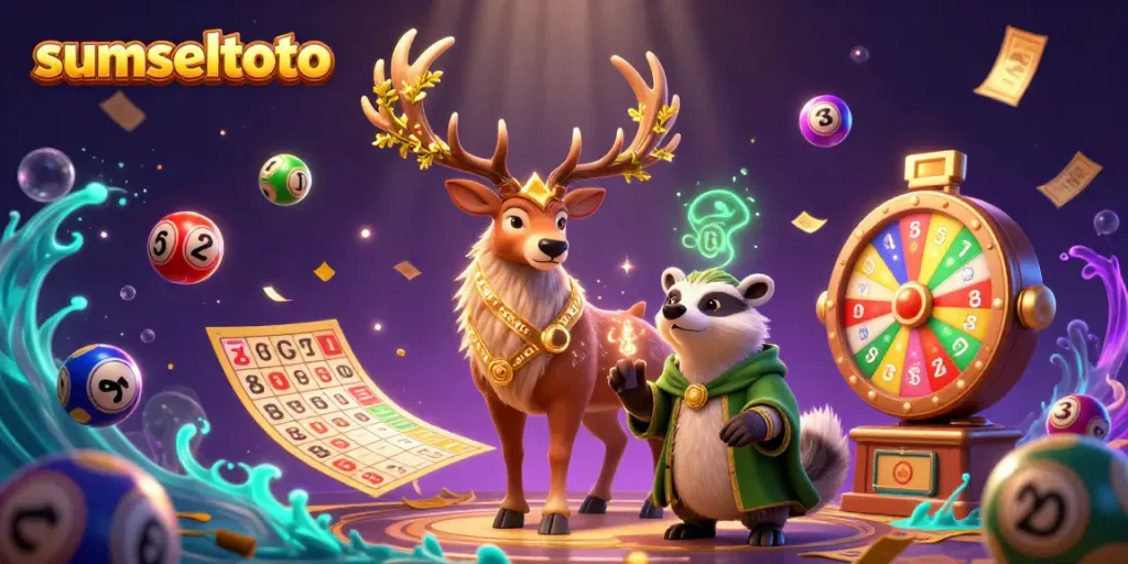 Engage with sumseltoto's colorful lottery scene featuring vibrant characters and dynamic game elements.