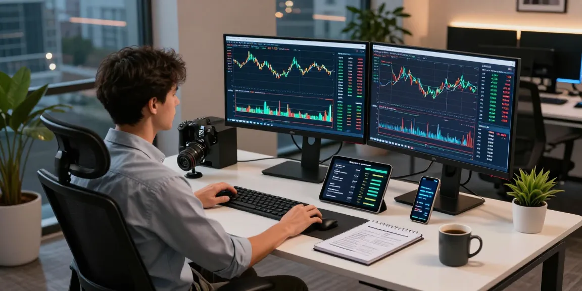 XXKK Exchange trading setup in a modern office showcasing cryptocurrency market analysis and DeFi insights.