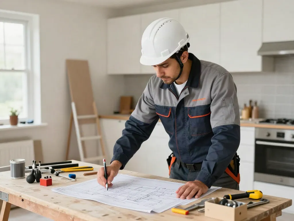 Trusted local business contractor at work on renovation project.