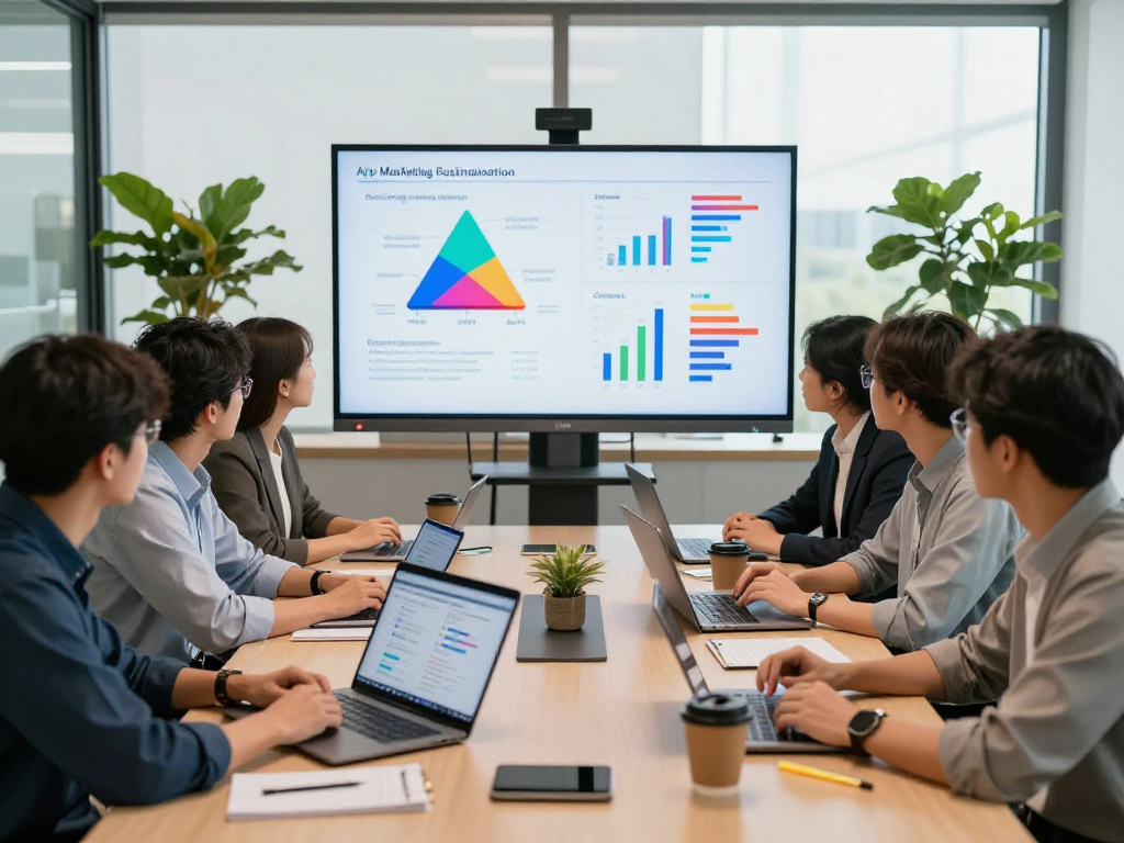 Purchase app installs strategies discussed by diverse team in modern workspace.