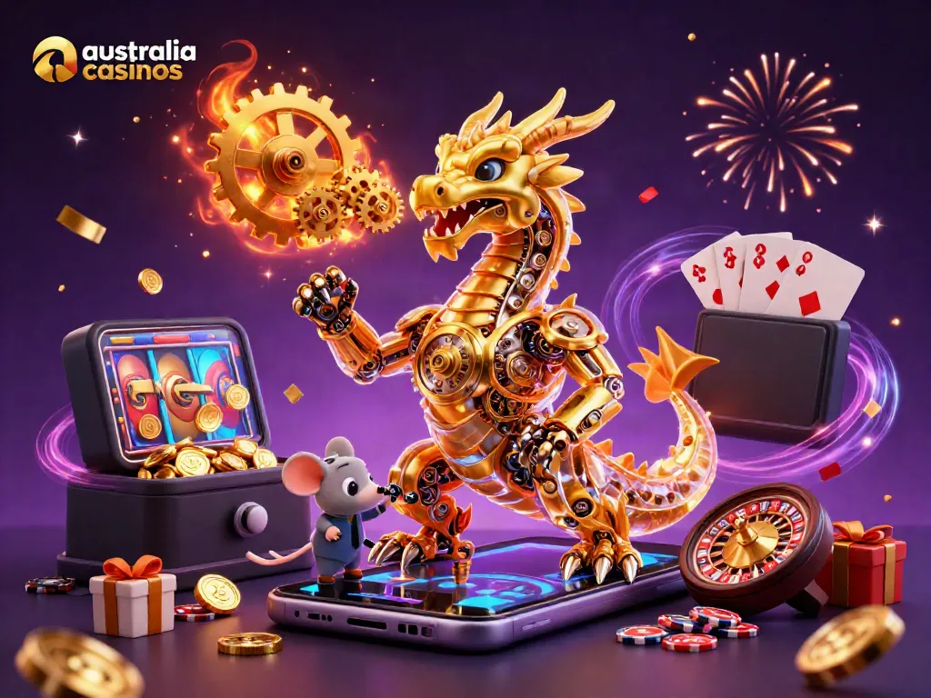 Experience the thrill of australia casinos with a golden dragon and dynamic gaming elements.