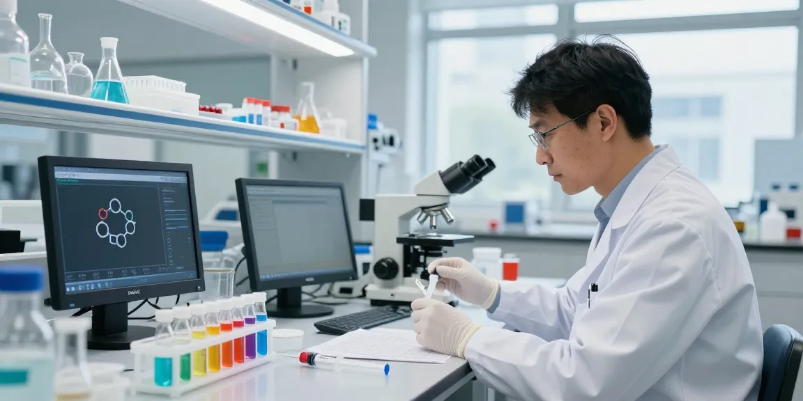 B12 peptide for sale showcased in a vibrant lab environment with colorful samples.