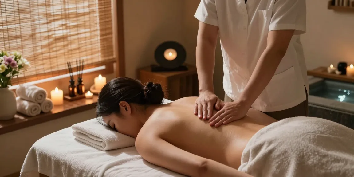 Experience 강동구출장안마 in a tranquil spa environment with skilled therapist performing a relaxation massage.