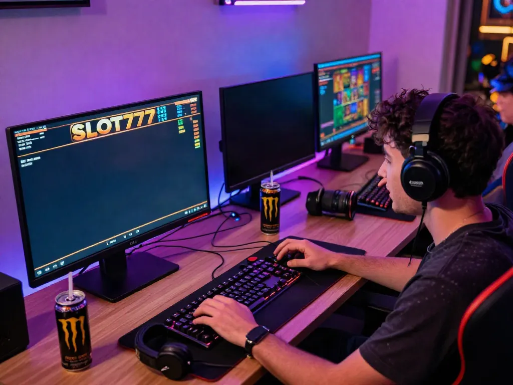 link slot777 exciting gaming setup with vibrant graphics and player engagement