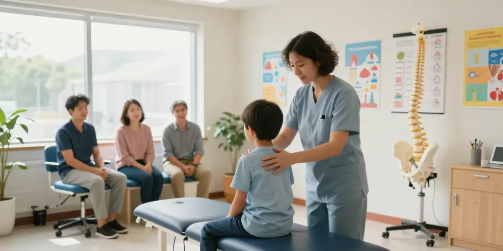 Chiropractor Chatswood adjusting a child's spine in a welcoming clinic environment.
