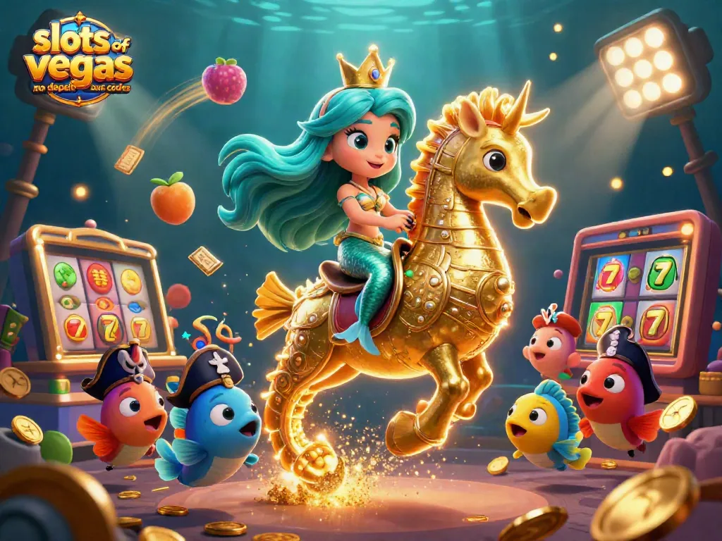 Engage with slots of vegas no deposit bonus codes detailed 3D casino scene featuring vibrant characters and gambling elements.