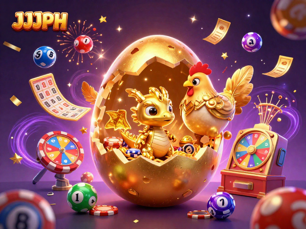 Experience thrilling fun with the JJJPH baby dragon at golden poker chip nest!