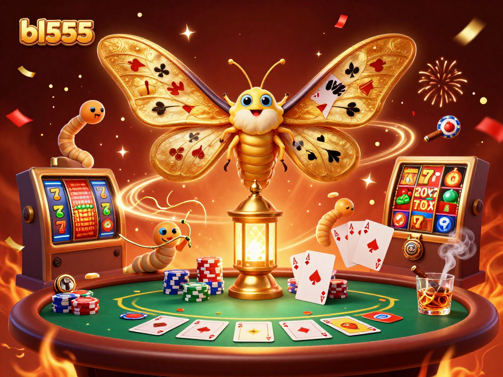 Experience thrilling gameplay at bl555 with a vibrant casino scene showcasing iconic game elements.