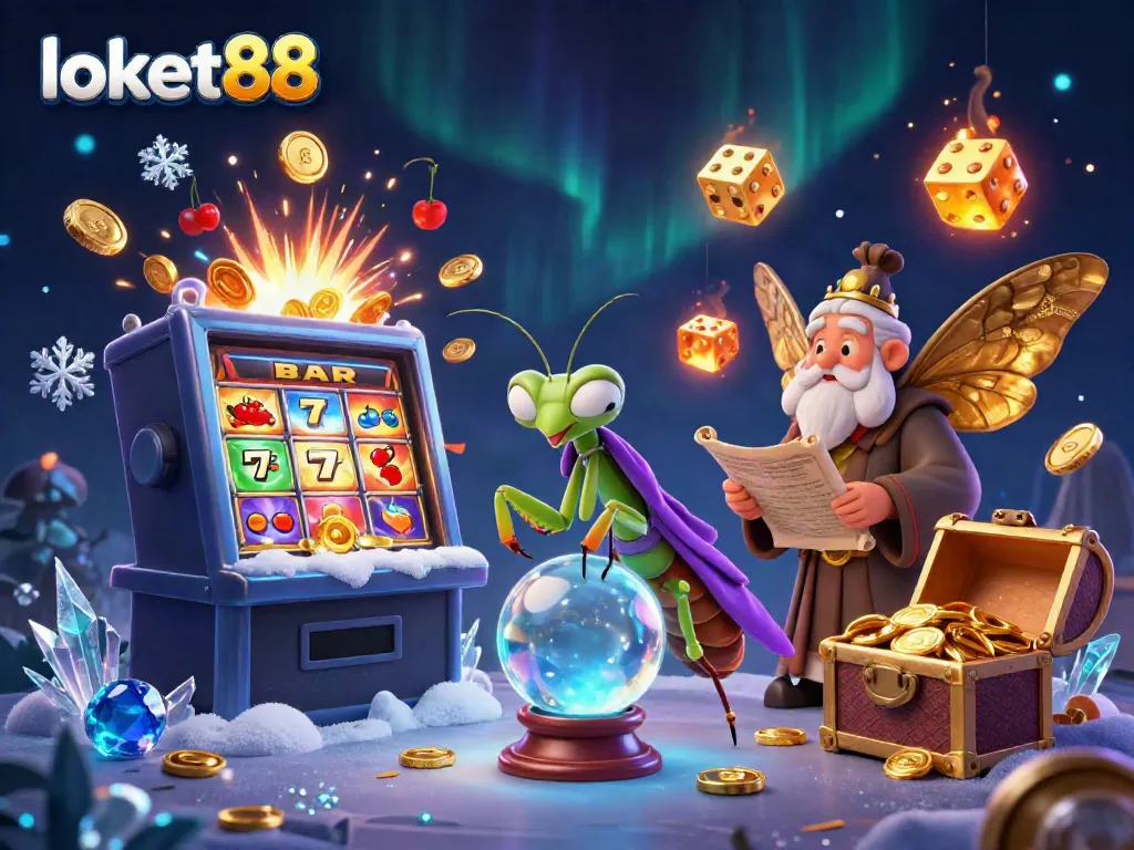Experience the enchanting world of loket88 with whimsical characters and vibrant gambling elements.