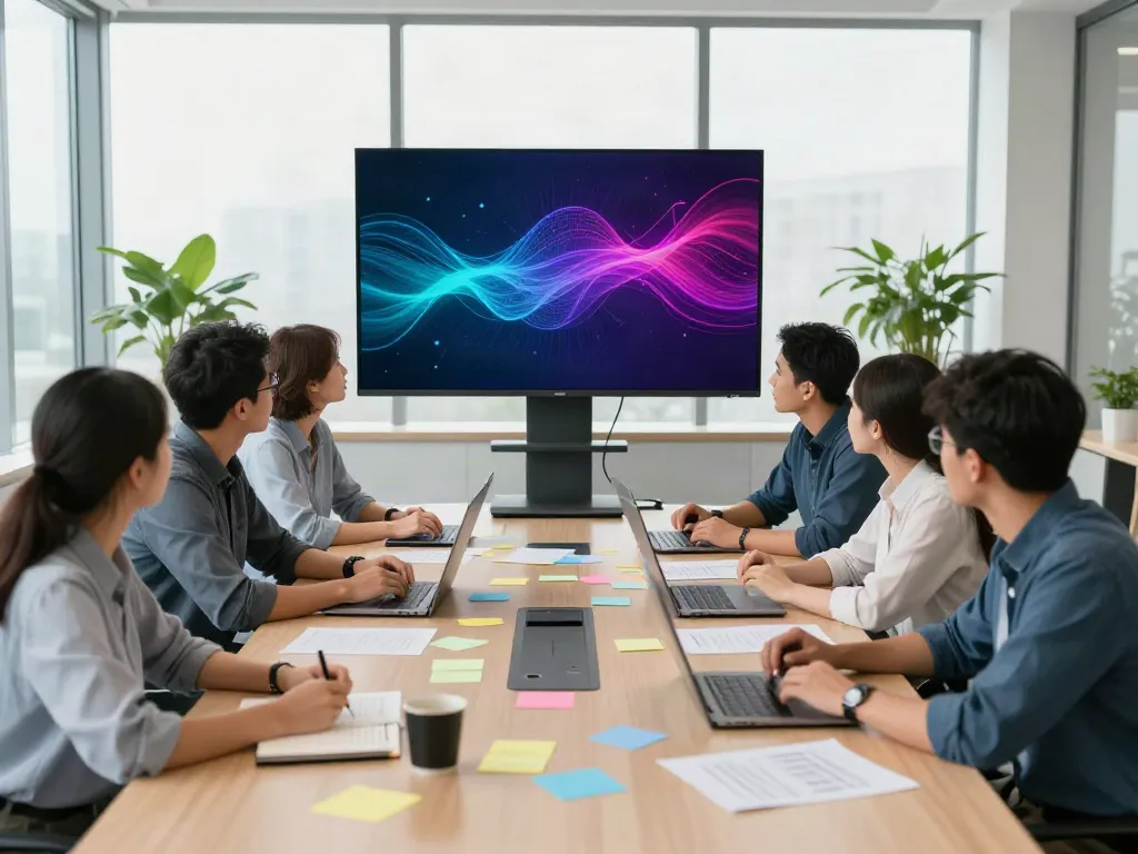 Đội ngũ chuyên nghiệp đang thảo luận về chiến lược kinh doanh n188 trong môi trường văn phòng hiện đại.
