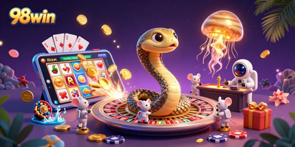 Engage with 98win's vibrant cosmic casino experience featuring dynamic slot games and cosmic betting.
