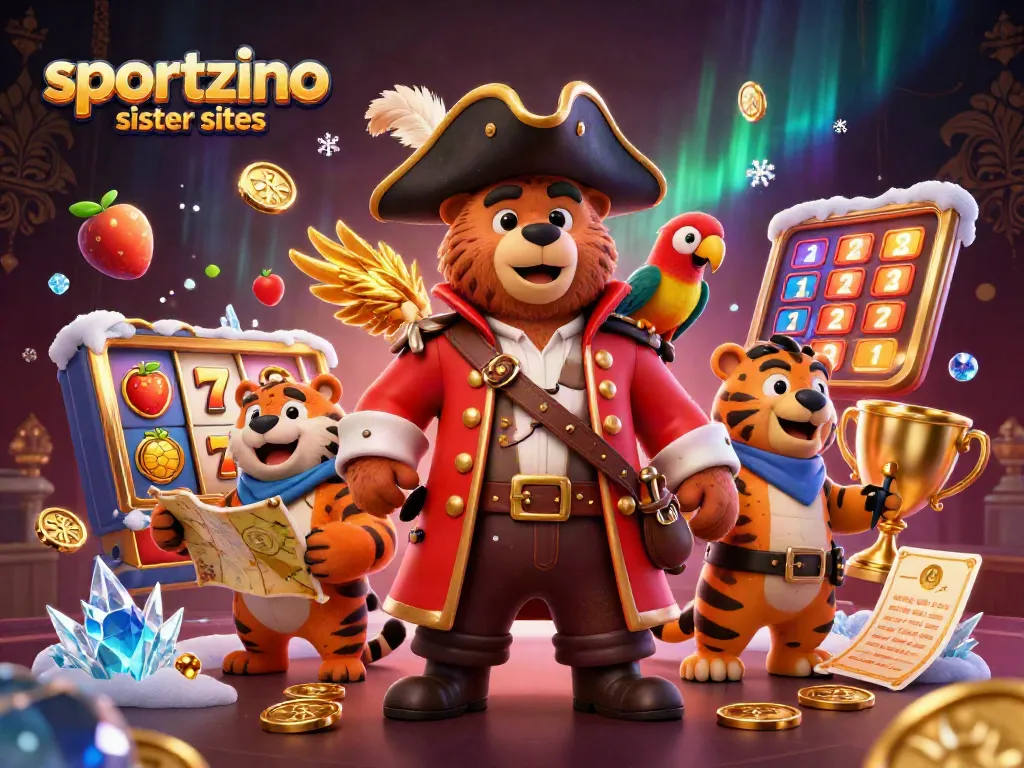 Engage with sportzino sister sites through dynamic gameplay featuring colorful casino elements.