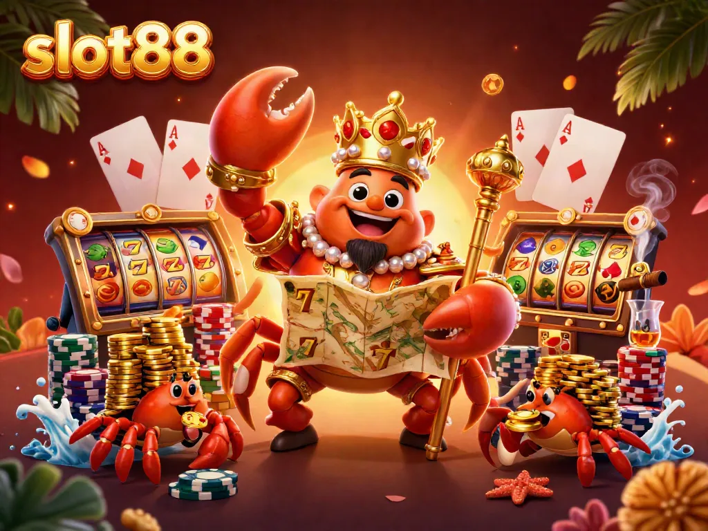 Experience dramatic winnings with slot88 as golden crab emperor leads a treasure-filled gambling adventure.