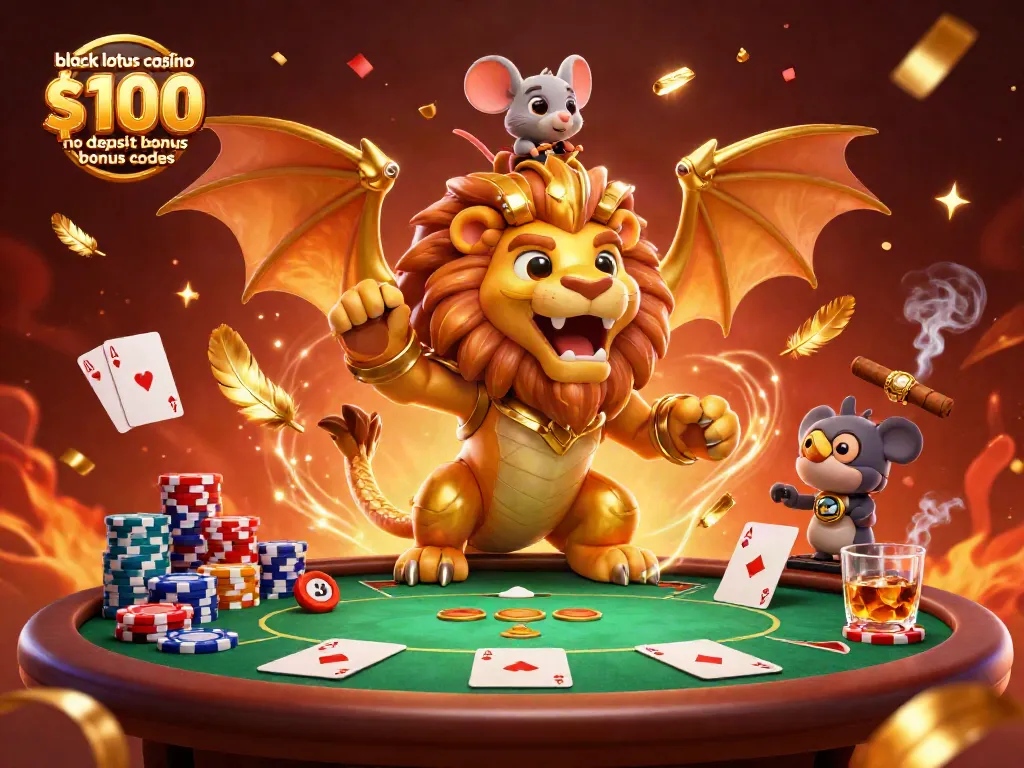 Play with dramatic black lotus casino $100 no deposit bonus codes amidst confetti and golden poker chips.