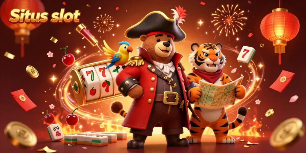 Experience the excitement of Situs slot with vibrant casino visuals and engaging characters.