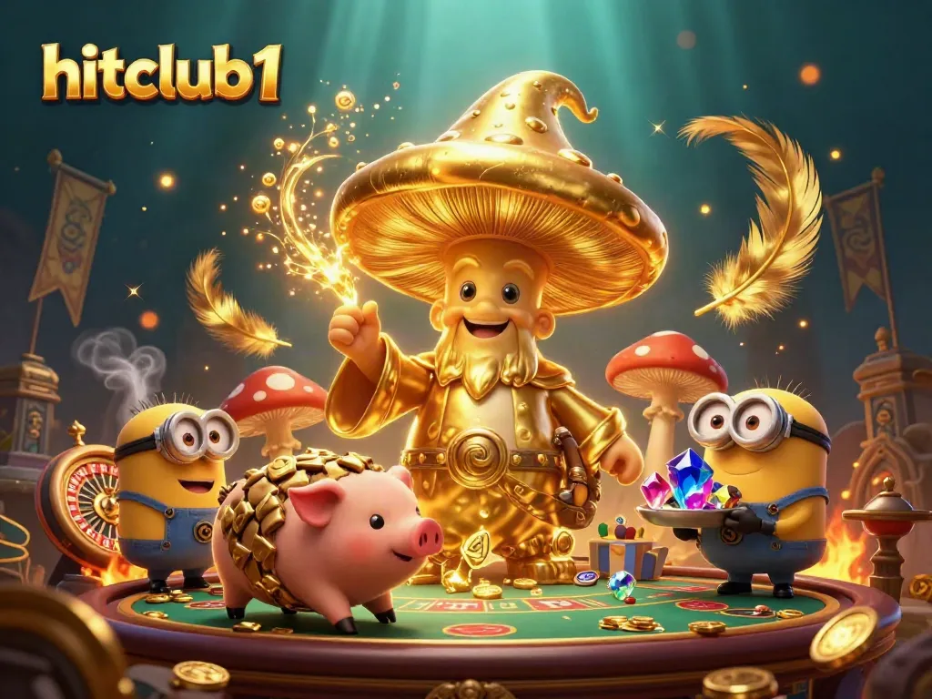 Experience the magic of hitclub1 in a vibrant 3D scene with casino elements and enchanting characters.