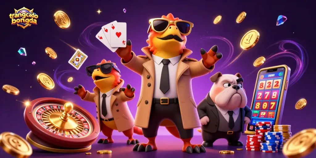 Engage with trangcadobongda's vibrant casino scene featuring raptors and dynamic gaming elements.